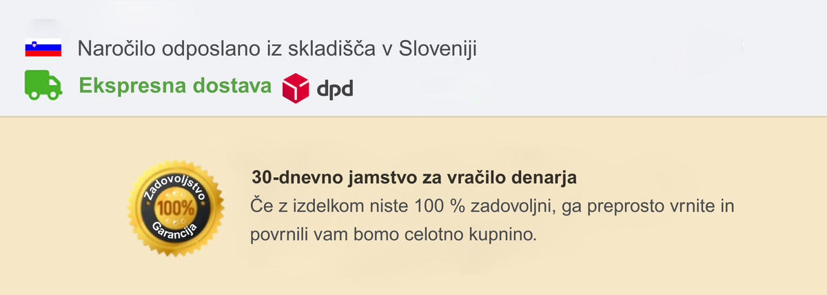30-dnevno jamstvo za vračilo denarja